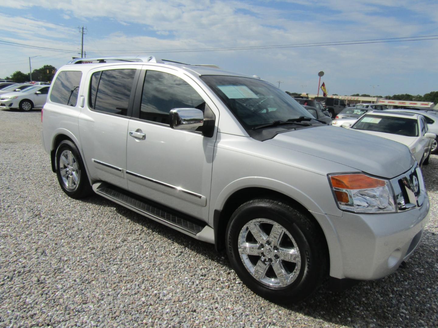 2014 Silver /Black Nissan Armada Platinum 2WD (5N1BA0NF9EN) with an 5.6L V8 DOHC 32V FFV engine, Automatic transmission, located at 15016 S Hwy 231, Midland City, AL, 36350, (334) 983-3001, 31.306210, -85.495277 - Photo#0